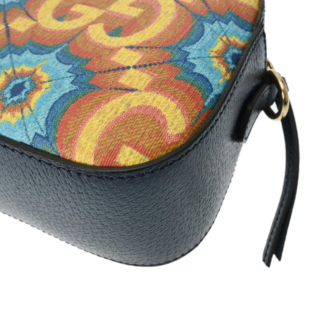 Gucci Kaleidoscope Bag Shoulder GG Blue Leather Yellow - Picture 8 of 9
